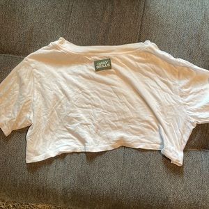Daily Drills white cropped shirt